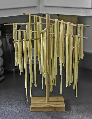 Photo#109-Drying The Fettuccine Noodles.